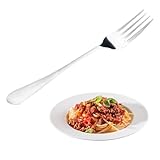 Salatgabel - Tafelgabel in Lebensmittelqualität | Küchenhelfer Gabeln Silbergabel Spiegeleffekt Spülmaschinenfest für Haushalt