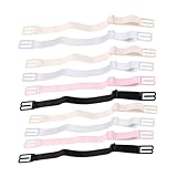 SAFIGLE 10 Stück Verstellbare rutschfeste Träger Clips für Damen Elastische Hautfreundliche Schulterhalterung für Sport Bustiers und Tanktops Einfach Anzupassen und Langlebig