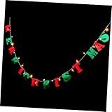 BUGUUYO 1stk Weihnachtslichterkette Weihnachten Weihnachtsschmuck Dekoration Weihnachtsbanner Im Innenbereich Mini-weihnachtsbeleuchtung Ornamente Urlaub Girlande Weihnachtsfeier Vlies