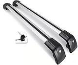 Dachträger bis Für Volvo XC90 2016-2025 Querträger Gepäckträger Dachträger Relingträger Abschließbare Frachtstangen 2-teilige Querträger Dachreling(Silver Black)