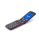 Panasonic KX-TU400EXR Seniorenhandy zum Aufklappen ohne Vertrag (SOS-Notruftaste, Taschenlampenfunktion, große getrennte Tasten, große Schrift, kabelloses Gerät), weinrot
