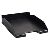 Exacompta - Ref. 113014D – Set mit 6 Briefkörben Combo Midi Ecoblack – Maße 34,6 x 25,5 x 6,5 cm – für Dokumente im Format A4 + – Farbe Schwarz – Blauer Engel Zertifiziert
