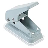 WRITWAA Einzellocher Tischlocher Manuell Robuster Kunststoff Metall Hellblau für Büro Schule Bastelpapier