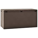LLEZKBR Outdoor Aufbewahrungsboxen - Hausgarten Aufbewahrungsbox Braun 114x47x60cm