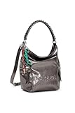 Desigual Rucksack Freizeitrucksack Arica Half Logo Backpack Big Dark Silver bronze
