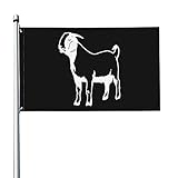 Garten Flaggen Burenziegen Silhouette Garten Banner Dekoration Druck Hanging Flag Weatherproof Balkonflagge Für Outdoor Party Jardin 90X152CM
