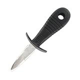 Fackelmann 43780 Austernmesser, Austernmesser, Kunststoff, Edelstahl, Schwarz, Rot, 15,5 x 5,3 x 3,9 cm
