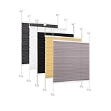 Eurohome Plissee Hellgrau 70x120cm klemmfix ohne Bohren für Fenster und Türen