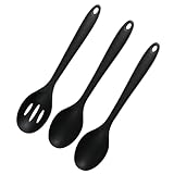 Silikon Kochlöffel Set - 3 Hitzebeständige Antihaft Löffel, 1 Silikonsieb, 2 Rührlöffel - Küchenlöffel Und Spatel Küchenhelfer