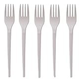 100x Mehrweg-Plastikgabel Mehrweggabel Party Gabel Kunststoff Besteck wiederverwendbar Suppengabel Reusable Fork
