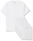 Fruit of the Loom Herren Original T T-Shirt, weiß, L (10er Pack)