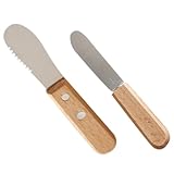 MOLUCKFU 1 Set Butterspatel Aus Holz Frischkäseschaber Cheese It Cheezeits Käsemesser Küchenutensilien Haushaltskäsespatel Käseschneider Aus Metall Edelstahl Hellbraun