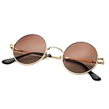COASION Retro Kleine Runde Polarisierte Sonnenbrille für Männer Frauen