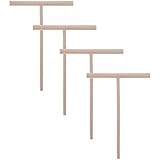 Aflytep 4Pcs T-Form CrêPe Maker Pfannkuchen Teig Spreader Stick, Crepe Werkzeuge, CrêPe Spreaders für die Herstellung Von Crepes