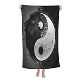 Campingtücher Taoistisches Ying Yan (Yinyang) Tai Chi2 Sporthandtücher Mikrofaser Reisehandtuch Schnell Trocknend Strandtuch Für Kinder Männer 80X130Cm