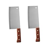Alipis 2 Stk Küchenschneider mit Holzgriff Gyuto-Messer Messer mit ergonomischem Griff kochmesser Gemüseschneider Werkzeug Zerkleinerer aus Edelstahl