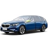 CICMOD Halbgarage Auto, Winter Autoabdeckung für EIS Sonne Staub Schutz Halbgarage Auto Abdeckplane Scheibenabdeckung Universelle für Limousine