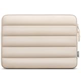 TECOOL 13,3 Zoll Laptop Tasche Hülle für MacBook Air 13 13.6 M3 M2 2024 2022-2010, MacBook Pro 13 M2 M1 2022-2012, MacBook Pro 14 M4 M3 M2 2024 Notebook Tasche Spritzfeste Schutzhülle,Beige