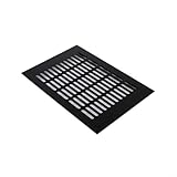 Schwarze rechteckige Lüftungsschlitzabdeckung für Kleiderschrank und Schuhschrank, Innenabluftgitter mit Lüftungsgitter, Wandlüftungsabdeckungen, 200 x 250 mm