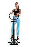 Hop-Sport Stepper HS-055S, Side Stepper perfekt für Zuhause, mit verstellbarem Haltegriff und Trainingsbändern, verstellbare Tritthöhe