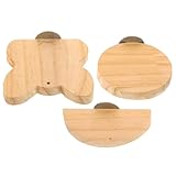 GARVALON 3 Stück Teiliges Holzspielzeug für Kleintiere Stabile Haustier spielplattform mit Springbrett Geeignet für Hamster Meerschweinchen Papageien und Kleine Nagetiere Dekoratives