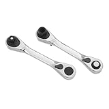 Housoutil 2 Stück Release Verwendung DIY Automotive Garage Haushaltsinstallation Carbon Steckschlüssel Ratschenantrieb Fahrzeug Industriestahl Mini Werkzeug Home Reing Und Griff Zahn