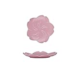 16,8 cm Keramik-Salatschüssel, Speiseteller, Nudel-Dessertteller, Serviertabletts für Vorspeisen, Dipschale, spülmaschinenfest (Rosa, 16,8 cm)