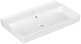Villeroy & Boch Collaro Waschbecken Hänger, 800 x 465 mm, mit Überlauf, poliert, 4A338G, Farbe: White Ceramicplus - 4A338GR1
