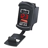 Kfz-Steckdose – Bleiplatte für Handy-Ladegeräte, digitales Spannungspanel, Typ-C-Link | Batteriestromversorgung, Schnellspannungsverstärker für Road Club Desk Park Shop Studio Loft Site Point Area Zon