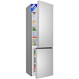 Bomann® Kühlschrank mit Gefrierfach 180cm hoch | Kühl Gefrierkombination 268L mit 4 Ablagen & 3 Schubladen | Türanschlag wechselbar | leise Kühlgefrierkombi mit 36db | Kühlschrank KG 7353 inox