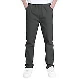 Generisch Jogginghose für Jungen Winter Warme Gefüttert Fleecehose Elastischer Bund Hohe Taille Sweathose Weites Bein Baggy Sporthose Lässige Lockere Sport Hose Einfarbige Sweatpants Streetwear