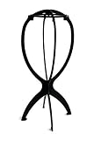 WIG ME UP - Plastik Perückenständer Perückenhalter Perücken Ständer Halter 36 x 18 cm Schwarz M19