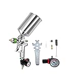 Spritzpistole, 2,5-mm-Profi-Sprühpistole, Schwerkraft-Sprühpistolen-Kit Mit Regulator-Farbgrundierung, Metallflocken, 1 L, DIY-Sprühfarben-Kit