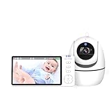 Jialouboo 5 Zoll Video Babyphone Indoor Zwei-Wege-Audio Mutter Kinder Überwachung 2.4G Mini PTZ Home Security Cam