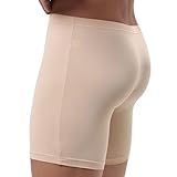 NJUDE Lange Herren-Boxershorts für Herren, Boxershorts, Eisseide, langes Bein, sexy, atmungsaktiv, Beutelhöschen
