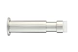 Verstellbarer Wandstopper | 88-128 mm | Gummi Weißer | Edelstahl AISI 304 | Finish Matt | Enthält Werkzeug, Schraube + Befestigungsdübel | Mod. I-182BTPRAM| EVI Herrajes