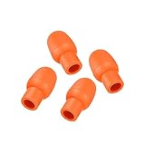 PATIKIL Schlagzeugdämpfer für Schlagzeugstöcke, geräuschlose Spitze, Silikon-Gummi, Übung, Percussion-Spitzen, Protektoren, Stummschaltung, Orange, 4 Stück