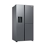 Samsung RH68DG853DS9EG Side-by-Side-Kühlschrank mit Gefrierfach, 178 cm, 627 l, AI Energy Mode, Food-Showcase-Tür, Twin Cooling+, Eis- und Wasserspender, 4,5l Wassertank, Edelstahl-Look