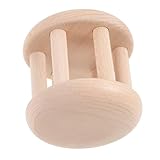 VICASKY 1Pc Rassel Die Glocke Dusche Pflege Feine Motor Lernen Frühen Bildung Schneemann Rassel Holz