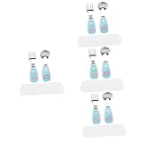 VICASKY 4 Sätze Babygabeln Löffel Essgeschirr für Kleinkinder Kindergabeln Kleinkindbesteck babygeschirr babybesteck Kleinkind gabelt Löffel Utensilien zur Selbsternährung Plastik Sky-blue