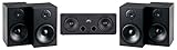 McGrey BSS-265 / CS-440 BK 5.0 Surround Lautsprecher Set - Satelliten HiFi-Boxen für 5-kanaligen Surround-Sound - 2-Wege Full-Range Boxen für Musik, Heimkino und Surround-System - Schwarz
