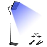 Bräunungslampe Solarium für Zuhause, 45W 225 LEDs 460NM Blaues Licht Bräunungslicht für Gesicht und Körper, Sonnenlampe Bräunungslampen mit Einstellbarer & Faltbares Ständer, Hause Tageslicht