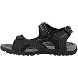 Geox Herren U Sandal Strada D Riemchensandalen, Schwarz Black Stone C9310, 42 EU (27 cm)