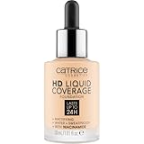 Catrice HD Liquid Coverage Foundation, Nr. 002, Nude, langanhaltend, mattierend, matt, für unreine Haut, vegan, ölfrei, wasserfest, ohne Alkohol, 1er Pack (30ml)