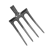 ZAWELIYO Grabegabel, Gartengabel, strapazierfähig, starker Karbonstahl, Garten-Spatengabel für hohe Beanspruchung, mit 34 mm Anschlussanschluss (4 Zinken)