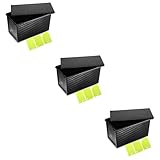 Amosfun 3St Toastbox Brotbackofen Brot für selbstgebackenes Brot Toastpfannenform Stifte Brotdose Brotlaibform Backenform Brottopf Toastbrot-Backform Toastform, Kastenform Kohlenstoffstahl