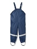 Playshoes Matschhose Regenlatzhose Fleece-Futter Unisex Kinder Wind- und wasserdichte Regenhose Regenbekleidung, marine, 116