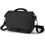 Haiane SLR Kameratasche, Wasserdicht Kamera Tasche mit Regenschutzhülle, Stoßfest Camera Bag mit Gepolstert, Fototasche zum Umhängen für den täglichen Gebrauch(Schwarz)