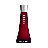 HUGO DEEP RED Eau de Parfum, fruchtig-orientalischer Damenduft mit Zedernholz und Vanille-Noten für sinnliche Frauen, 90ml