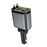 4 in 1 Doppel USB C & USB A Autoladegerät mit Sternenprojektor Licht und Kabel 180 Grad Einstellbar Auto Ladeadapter